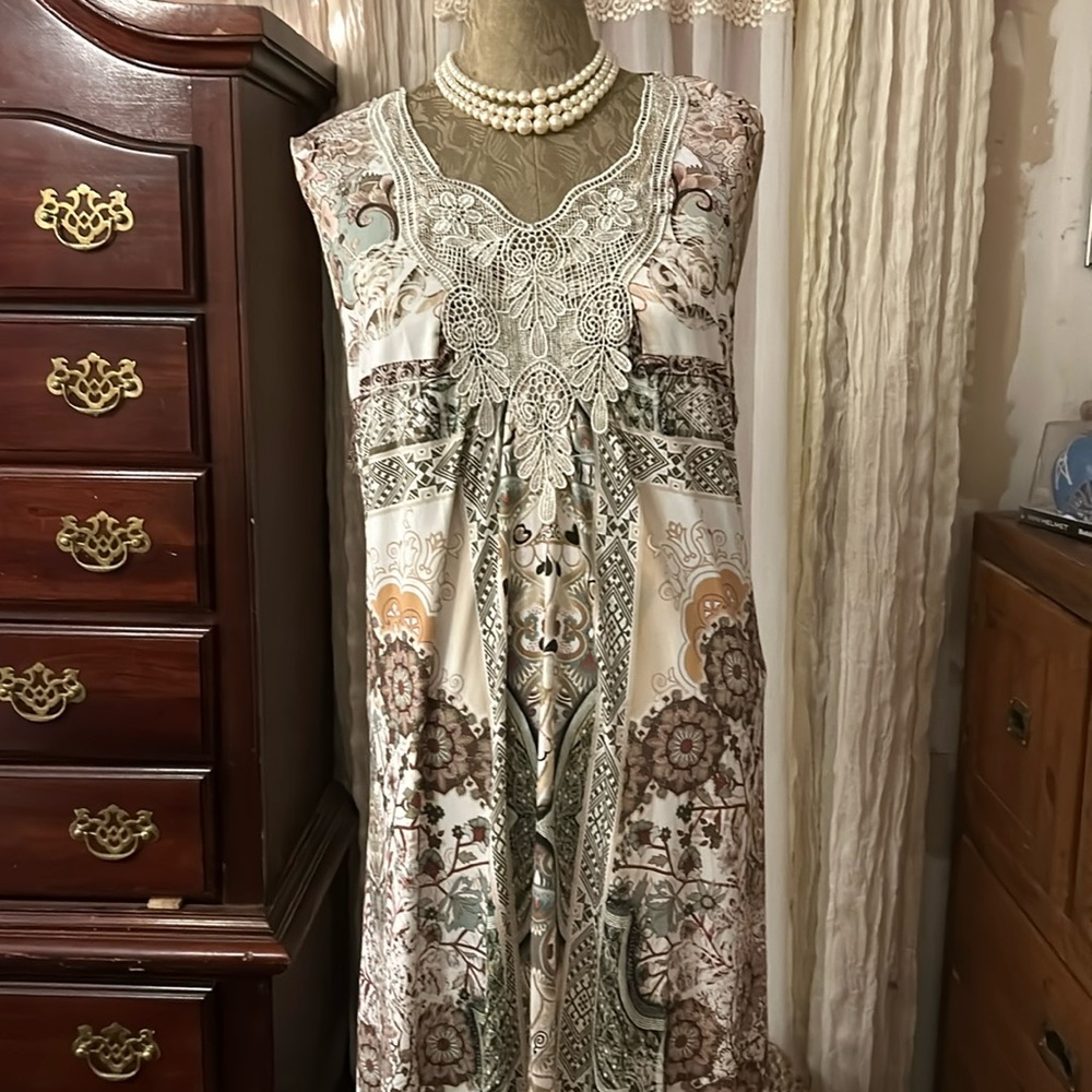 One World print maxi dress